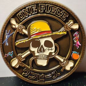 One Piece Straw Hats Crew Symbol Coin Official Anime Collectible Badge Pin